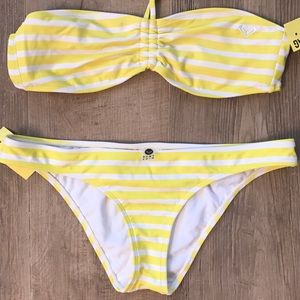 Yellow and white Roxy bathing suit